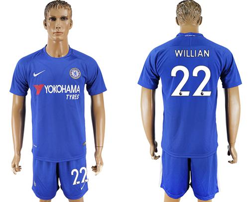 Chelsea #22 Willian Home Soccer Club Jersey - Click Image to Close
